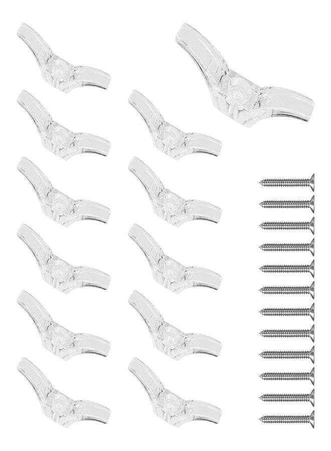Runseaway 12PCS Blind Cord Cleats, Clear Plastic Safety Cord Winders with Screws, Transparent Window Drapery Rope Cleats for Home Office Blinds Curtains Sun Shades - Image 1